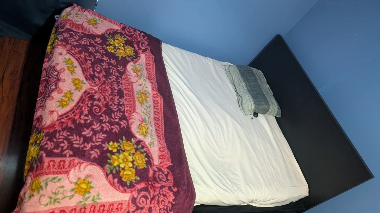 Black Platform Bed Frame Queen - photo 2