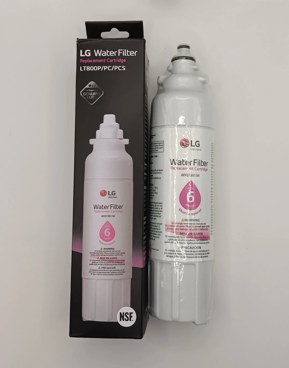 LG Water Filter Replacement Cartridge LT800P/PC/PCS ADQ736134