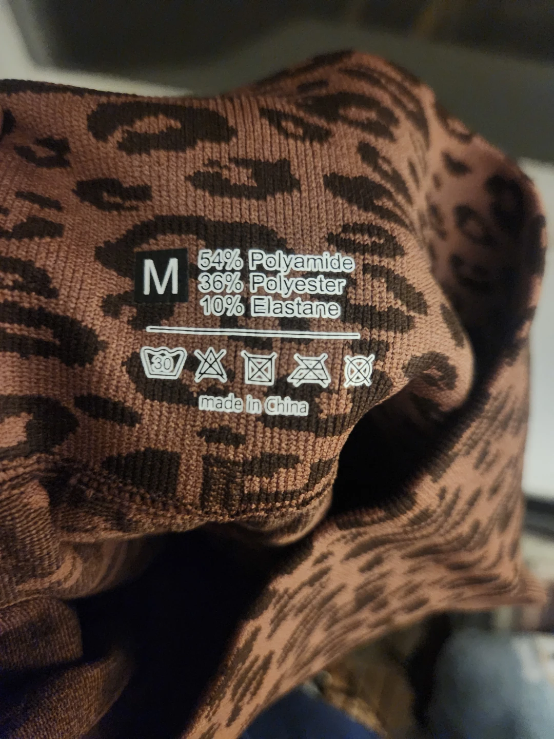 Brown Leopard Print Leggings - Size M - photo 2