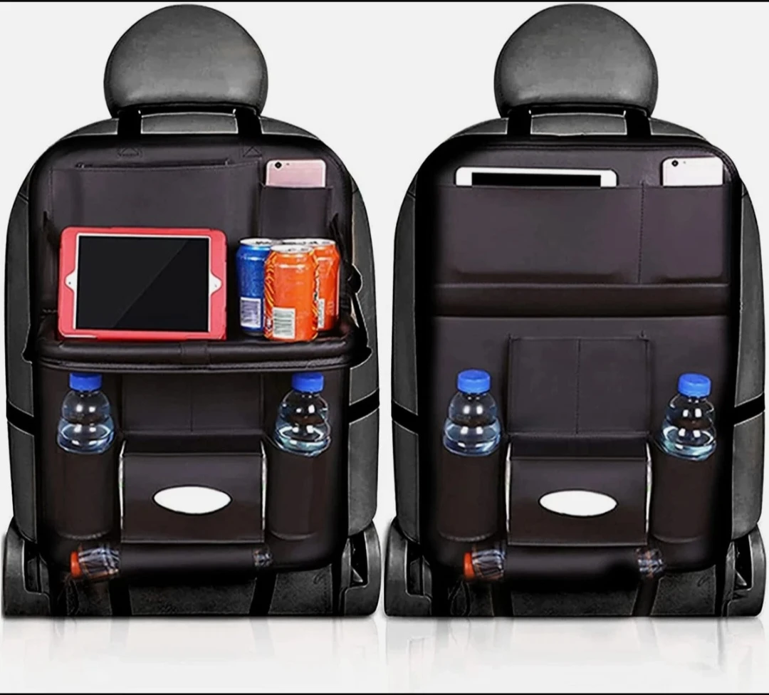 2 pack Car Back Seat Organiser Foldable Tray Multi Pocket ... - photo 5