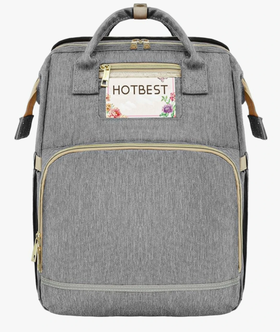 Diaper Bag Backpack with Changing Station - Grey - photo 4