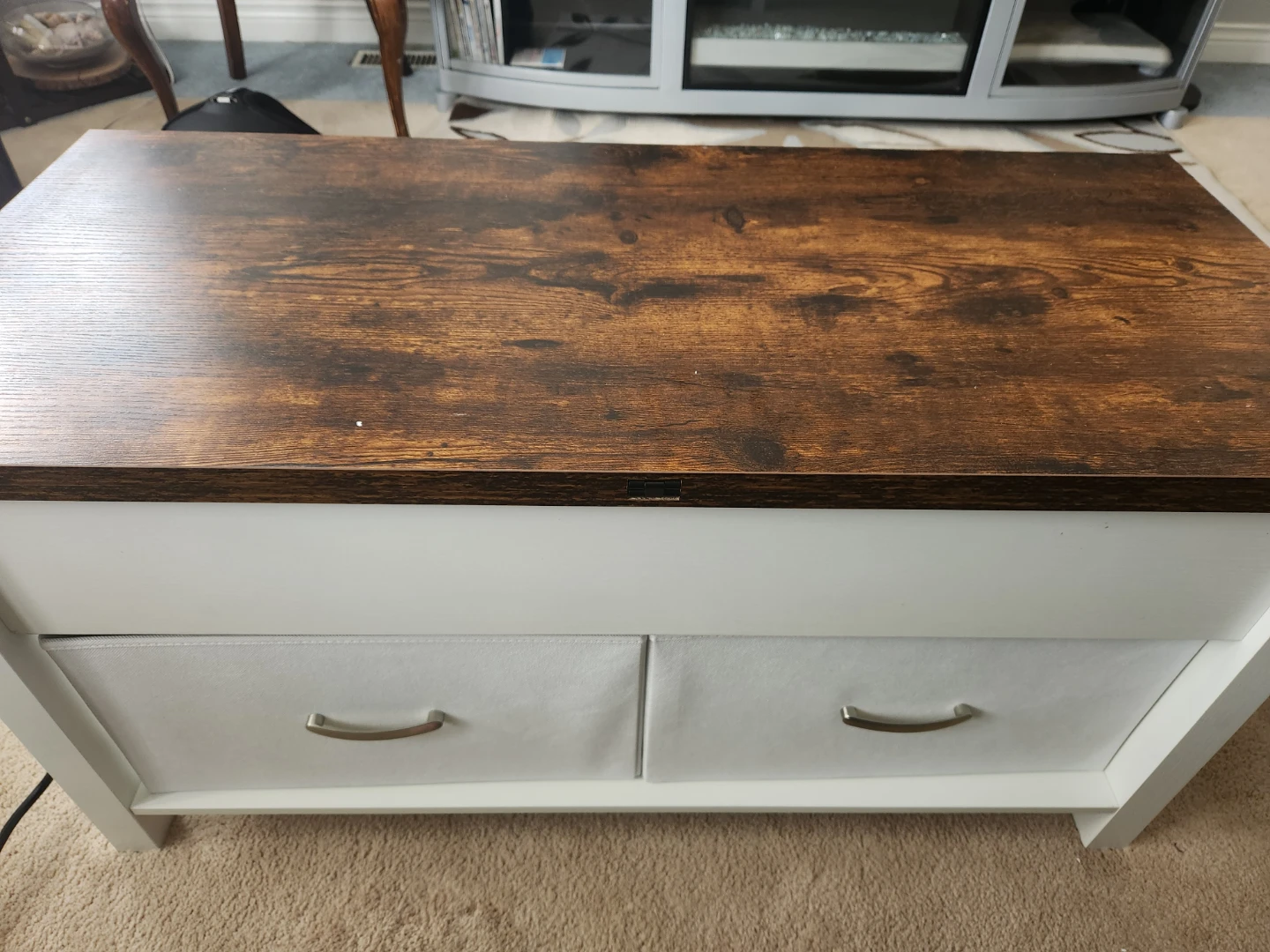 Lift Top Coffee Table with Storage and Outlets