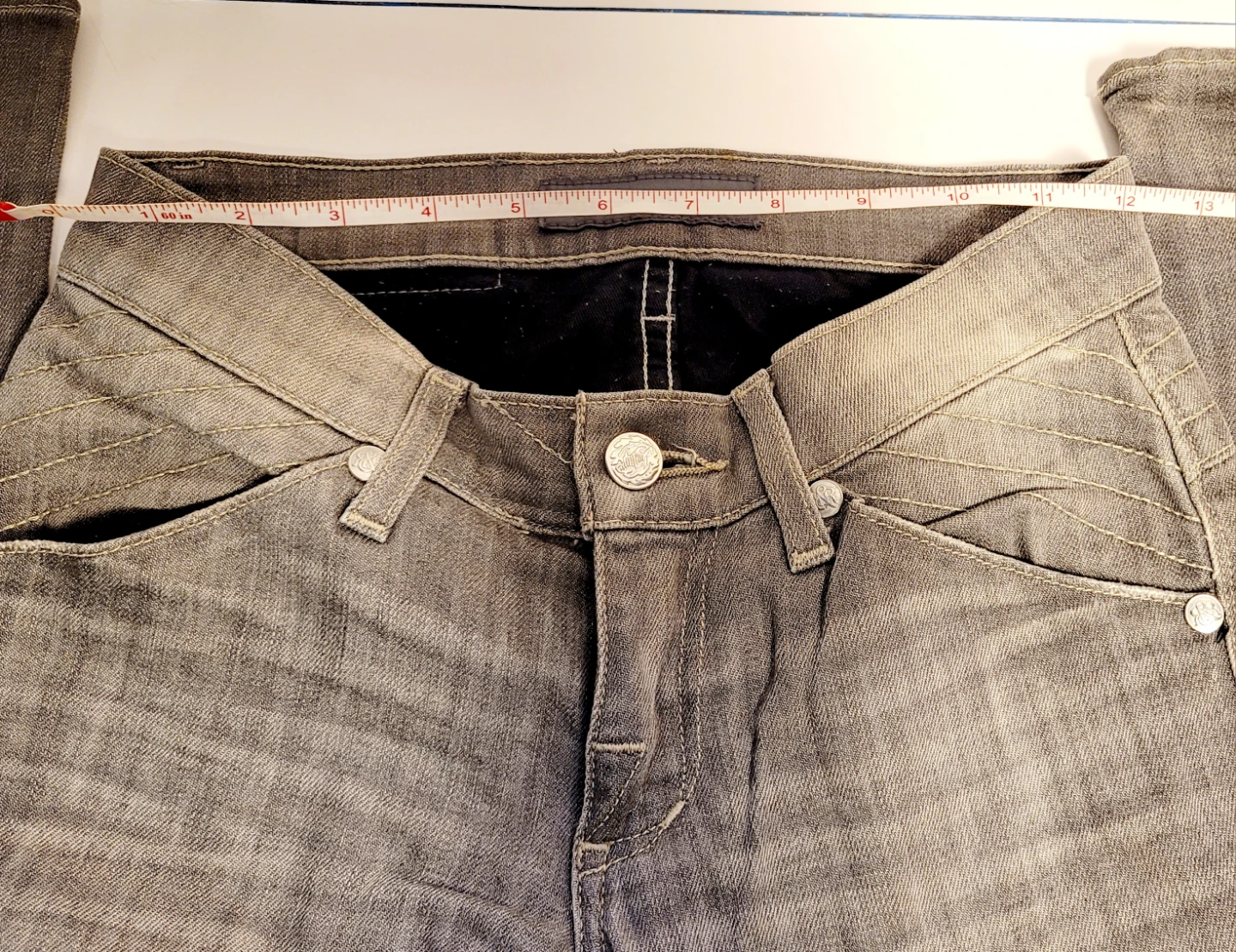 Rock & Republic Harlan Grey Moto Jeans Size 24 - photo 2