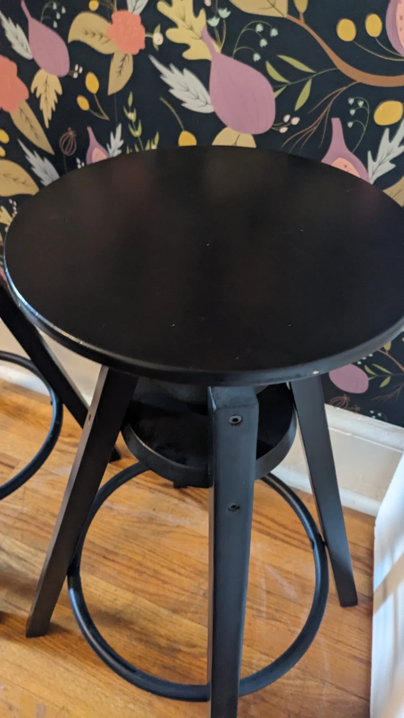 Ikea DALFRED Black Adjustable Swivel Bar Stools (Set of 2) - photo 3