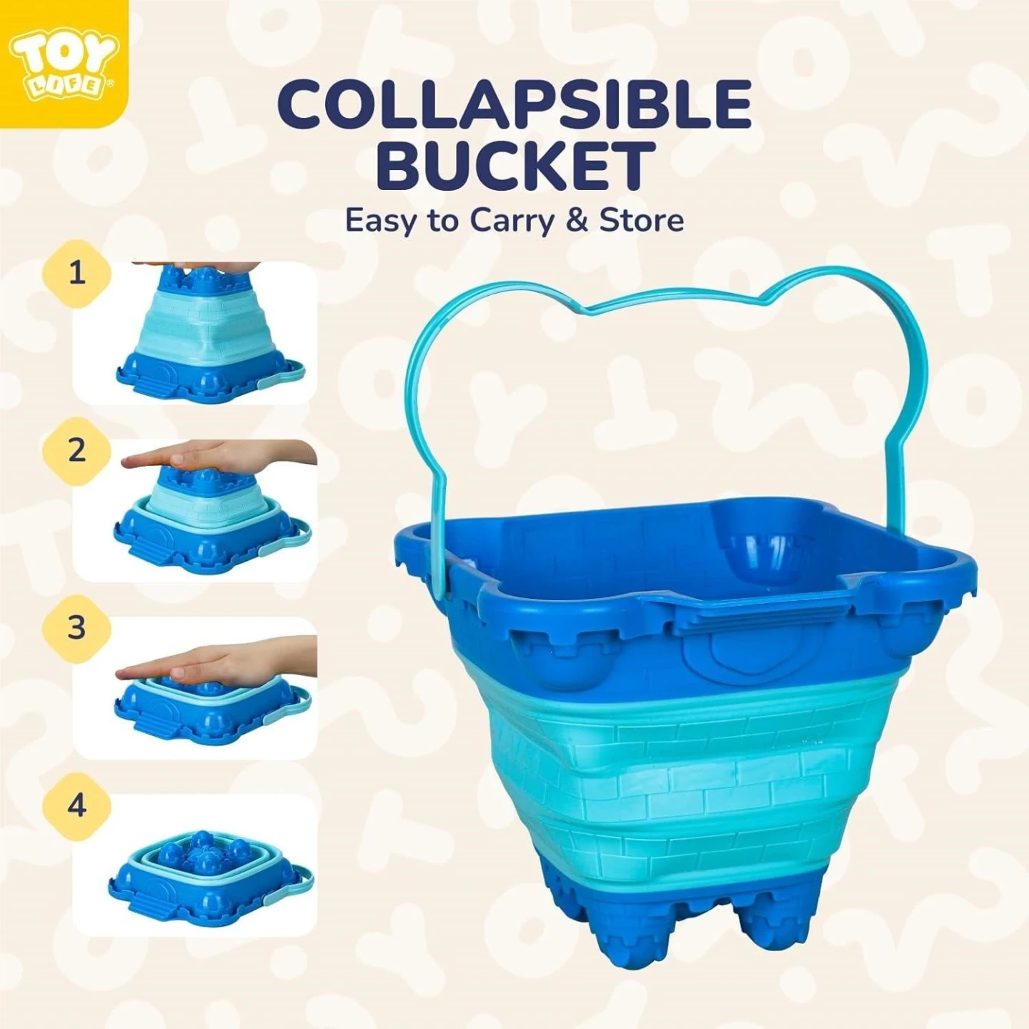 Toygo Collapsible Beach Bucket with 2 Sand Molds - photo 3