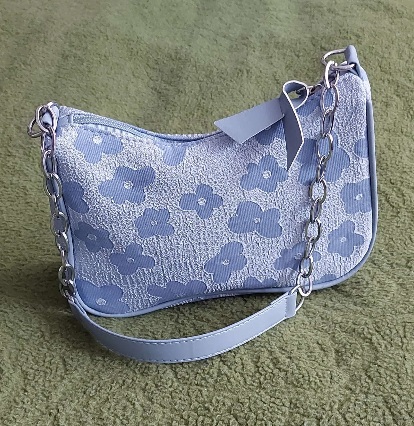 🆕Light Blue Floral Shoulder Bag - photo 2