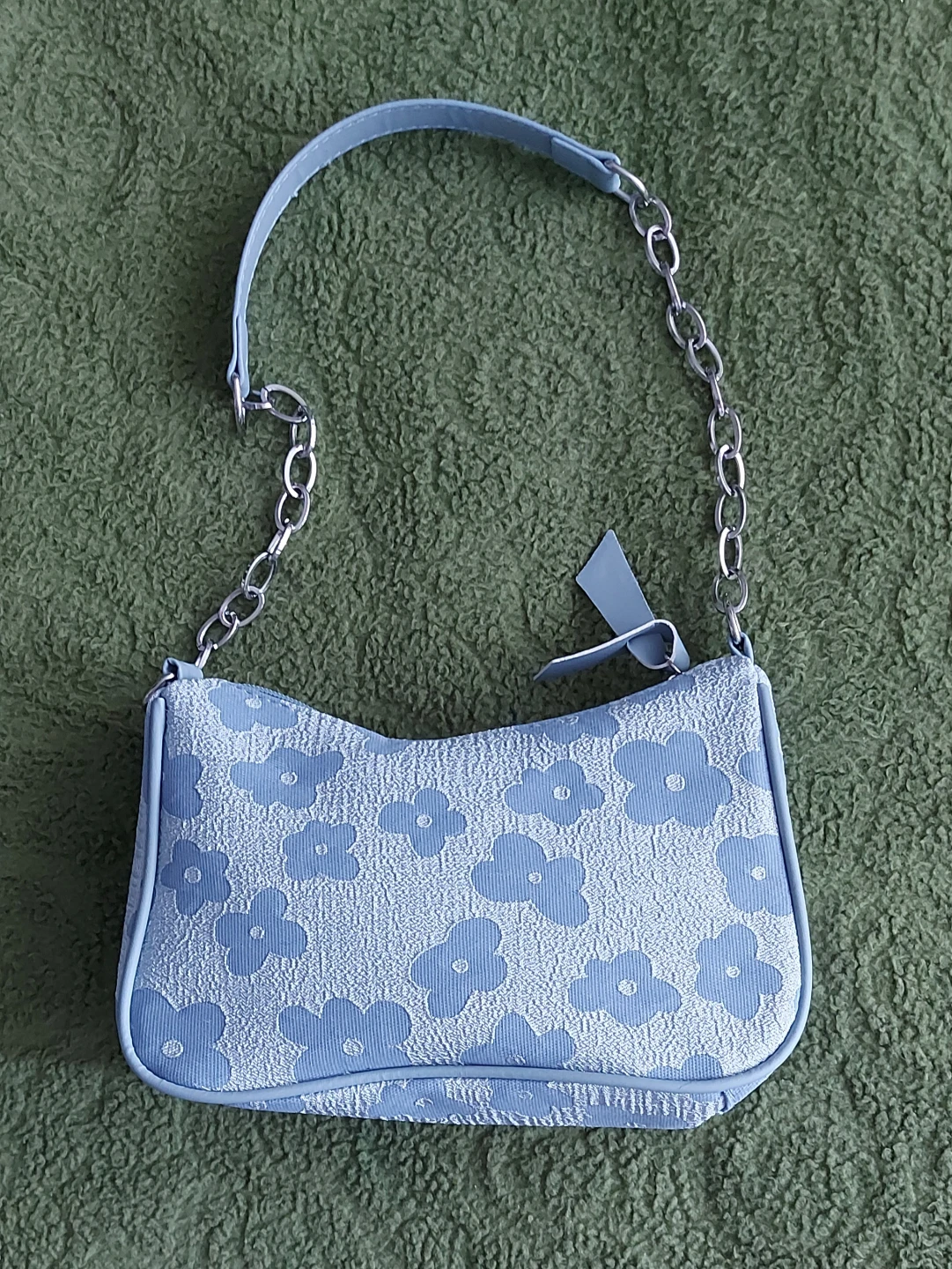 🆕Light Blue Floral Shoulder Bag - photo 3