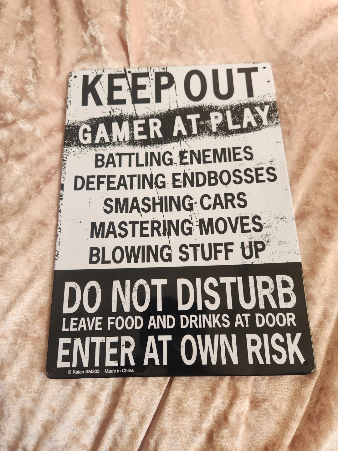 Kalan "Keep Out Gamer at Play" Metal Sign