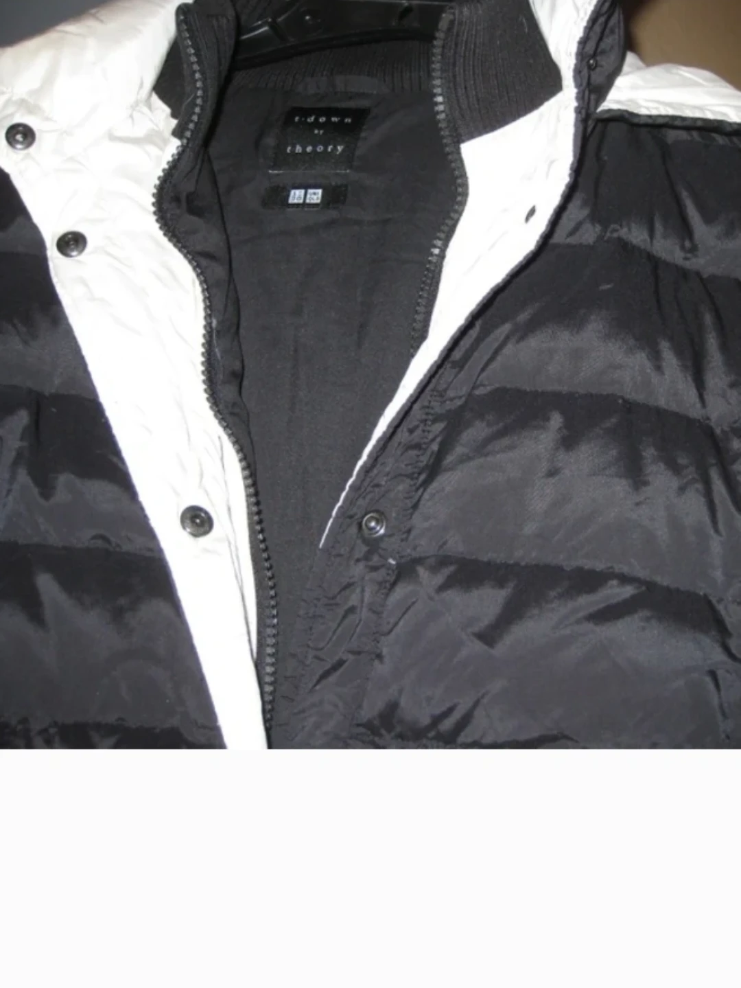 NEW BLACK, WHITE DOWN COAT HOODED GIRLS KIDS - photo 2
