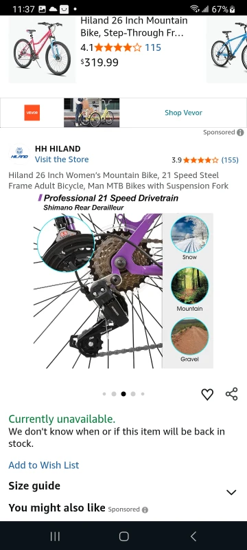Hiland 26 Inch Mountain Bike - Women's Lilac 2.0 - photo 4