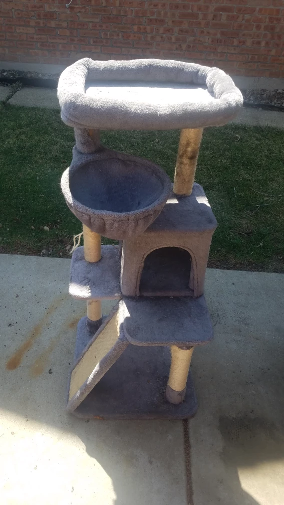 Gray Multi-Level Cat Tree Condo - photo 2
