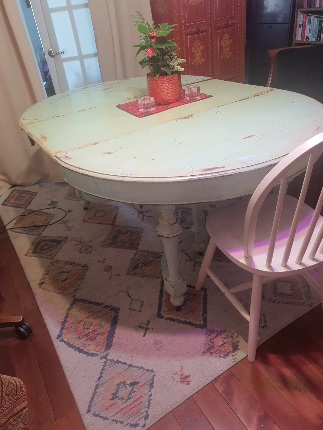 Distressed Farmhouse Oval Dining Table 🧡 - photo 2