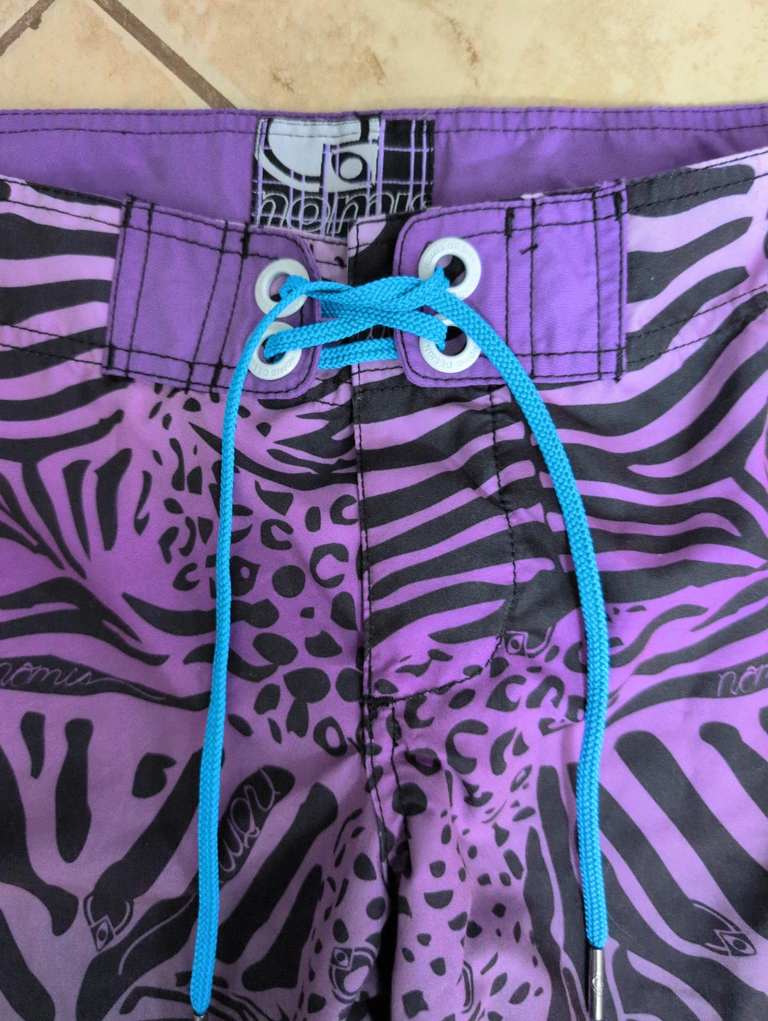 Nomis Board Shorts Purple Zebra Print - photo 2