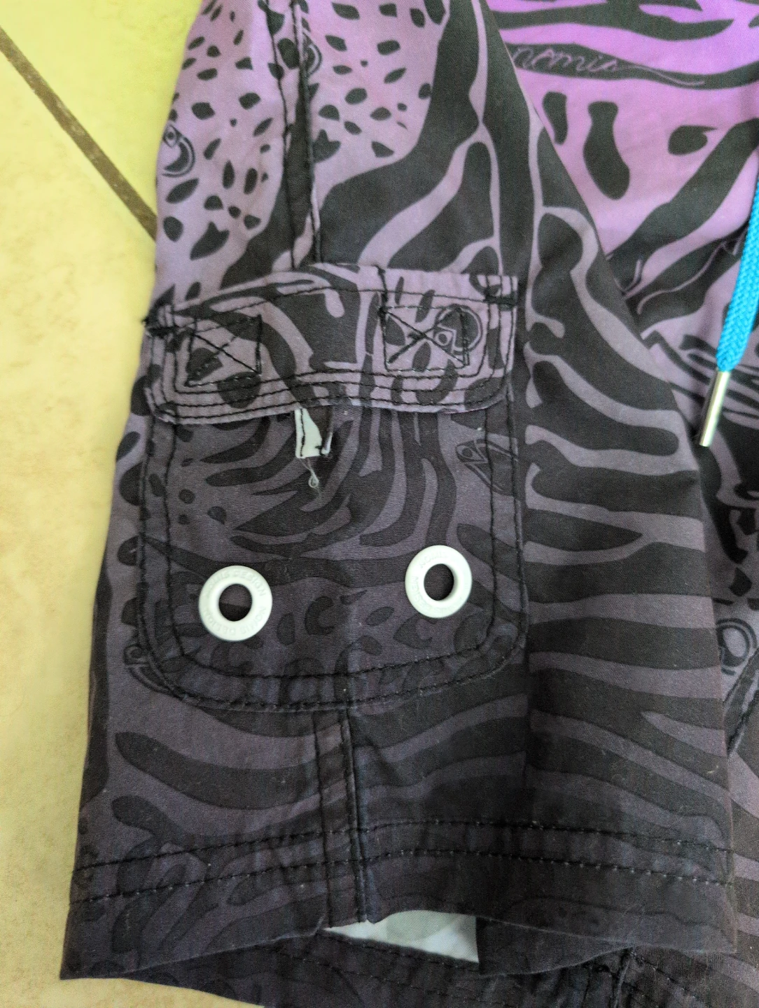 Nomis Board Shorts Purple Zebra Print - photo 3
