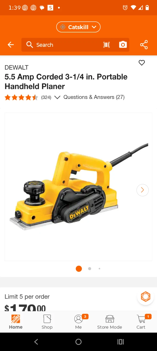 DEWALT 5.5 Amp Corded 3-1/4 in. Portable Handheld Planer - photo 3