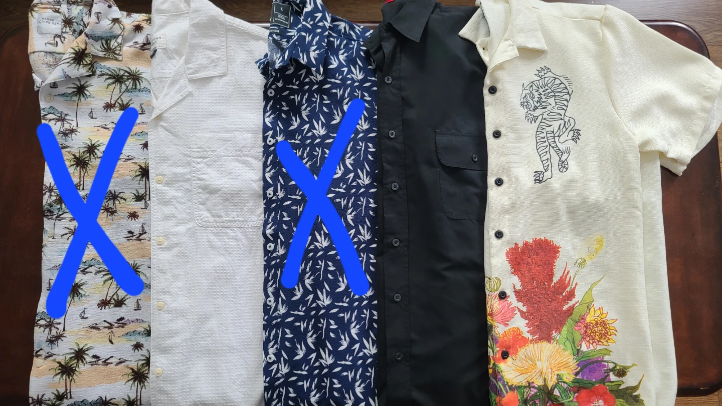 Assorted Men's Short Sleeve Button-Up Shirts (Large) 🏆