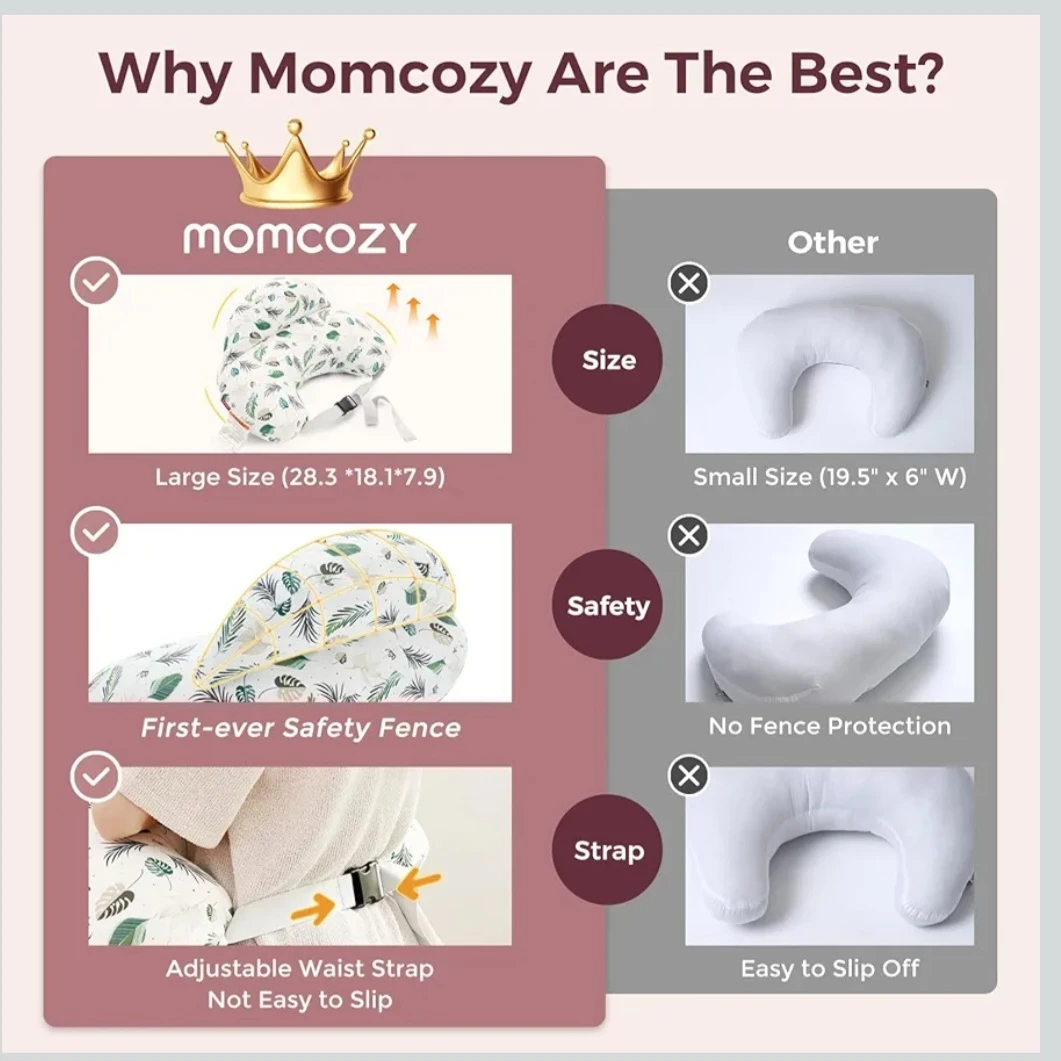 Momcozy Nursing Pillow - Jungle Leaf Print - photo 4