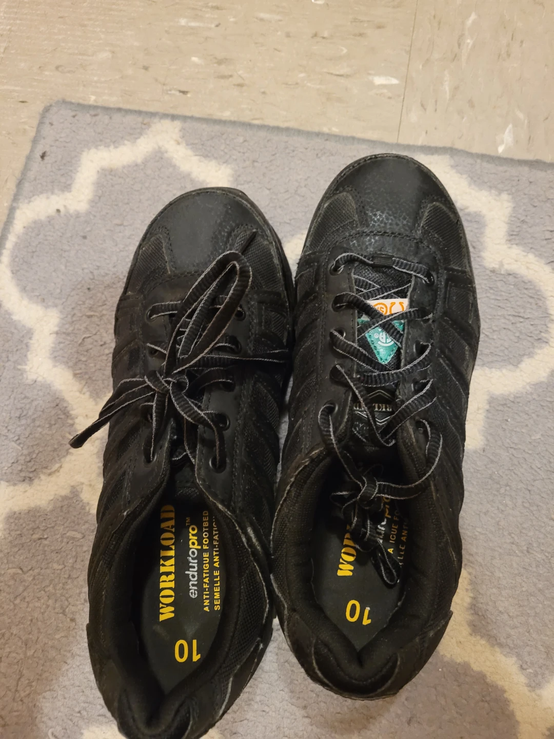 Workload Enduropro Anti-Fatigue Work Shoes - Black Size 10