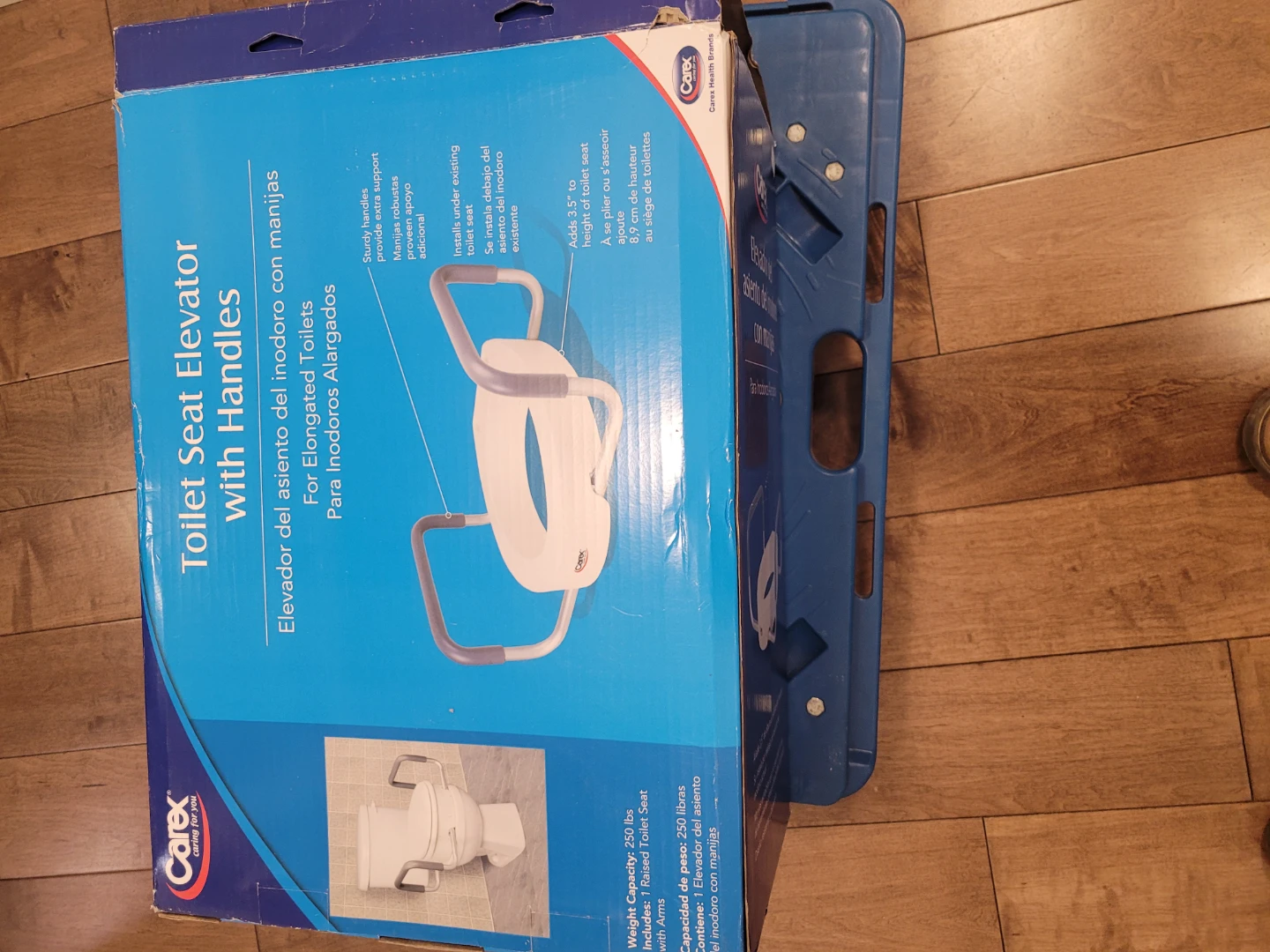 Carex Toilet Seat Elevator with Handles for Elongated Toilets - photo 3