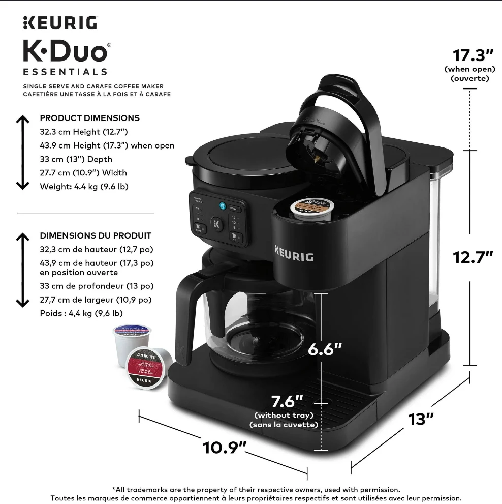 Keurig® K-Duo® Essentials Single Serve and Carafe Coffee Make - photo 2