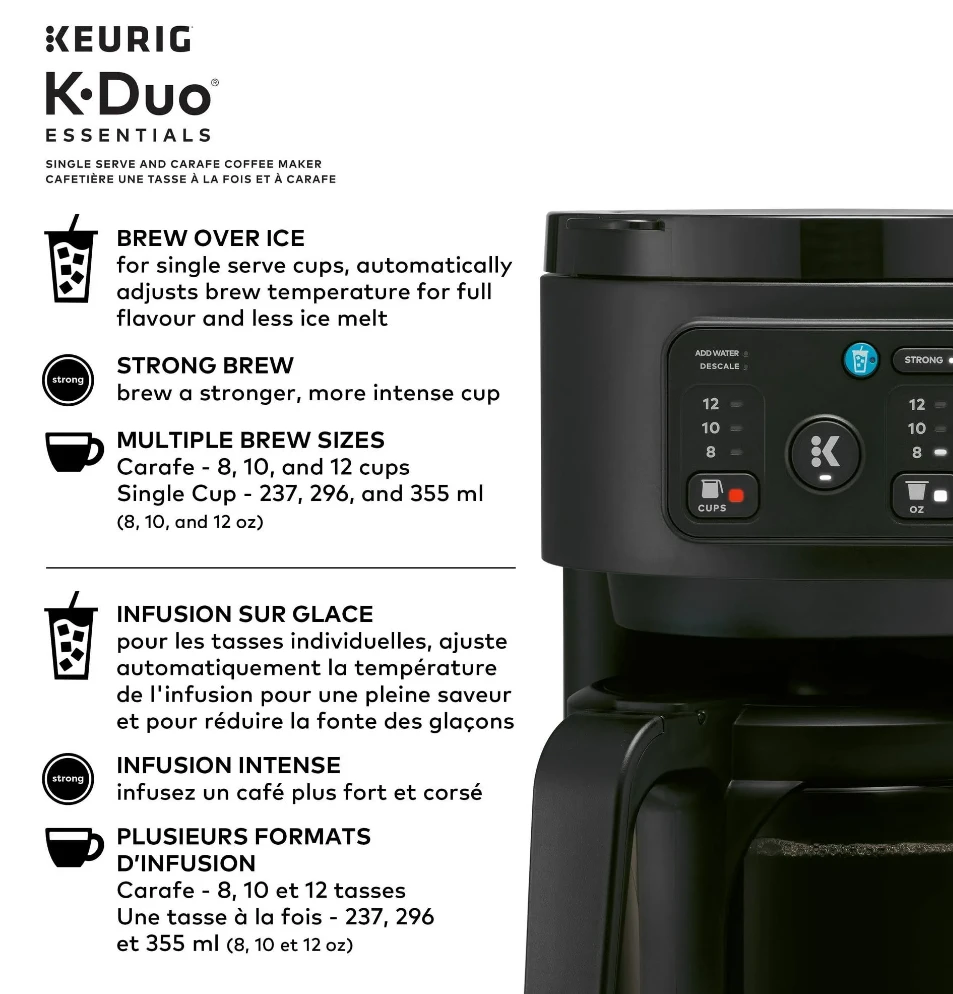 Keurig® K-Duo® Essentials Single Serve and Carafe Coffee Make - photo 4