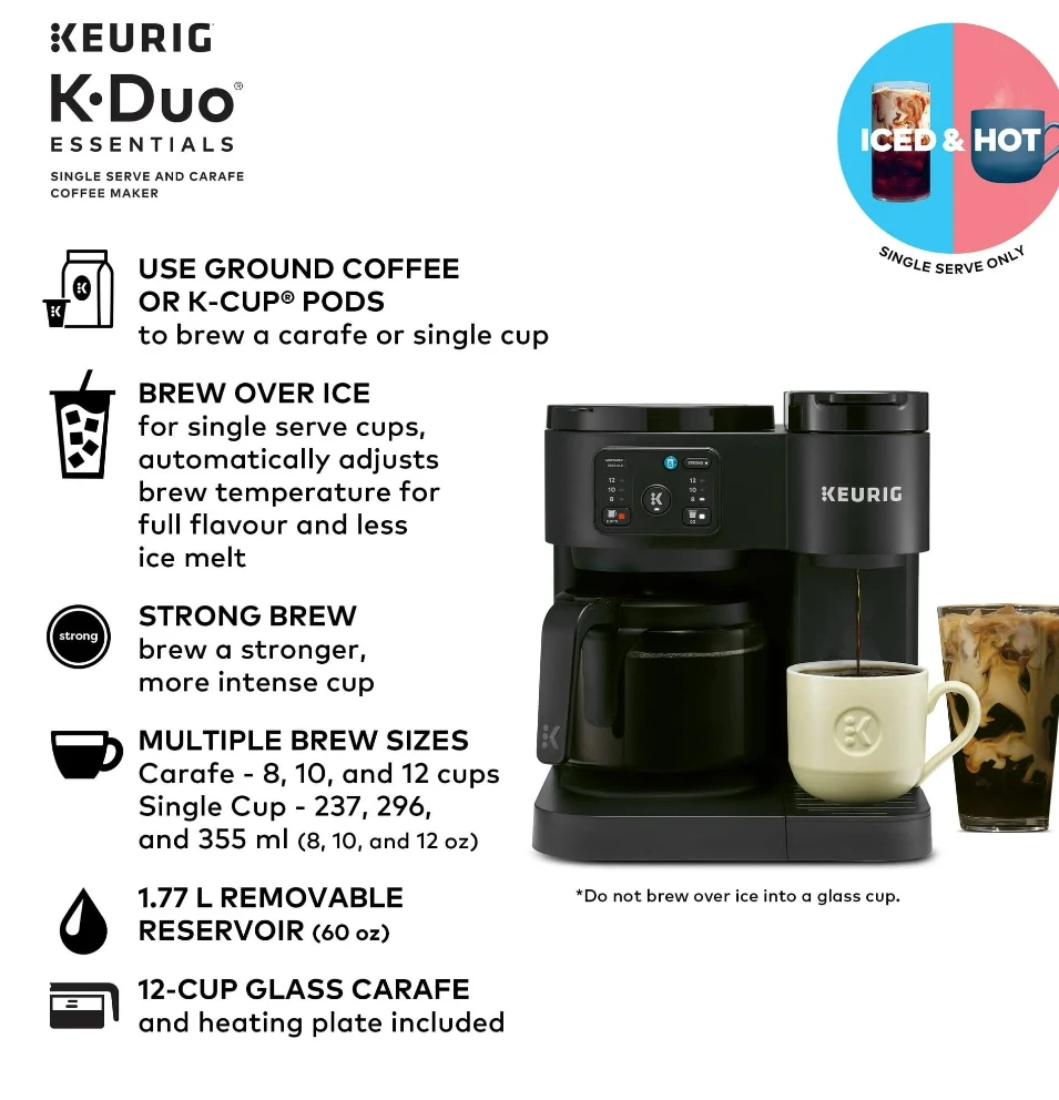 Keurig® K-Duo® Essentials Single Serve and Carafe Coffee Make - photo 5