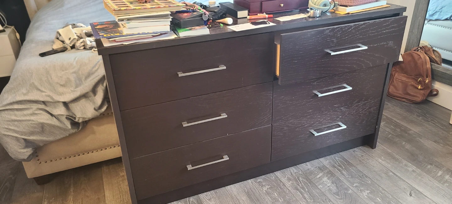 Dark Brown 6-Drawer Dresser