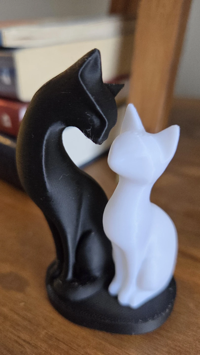 Black & White Cat Figurines Display *new - photo 3