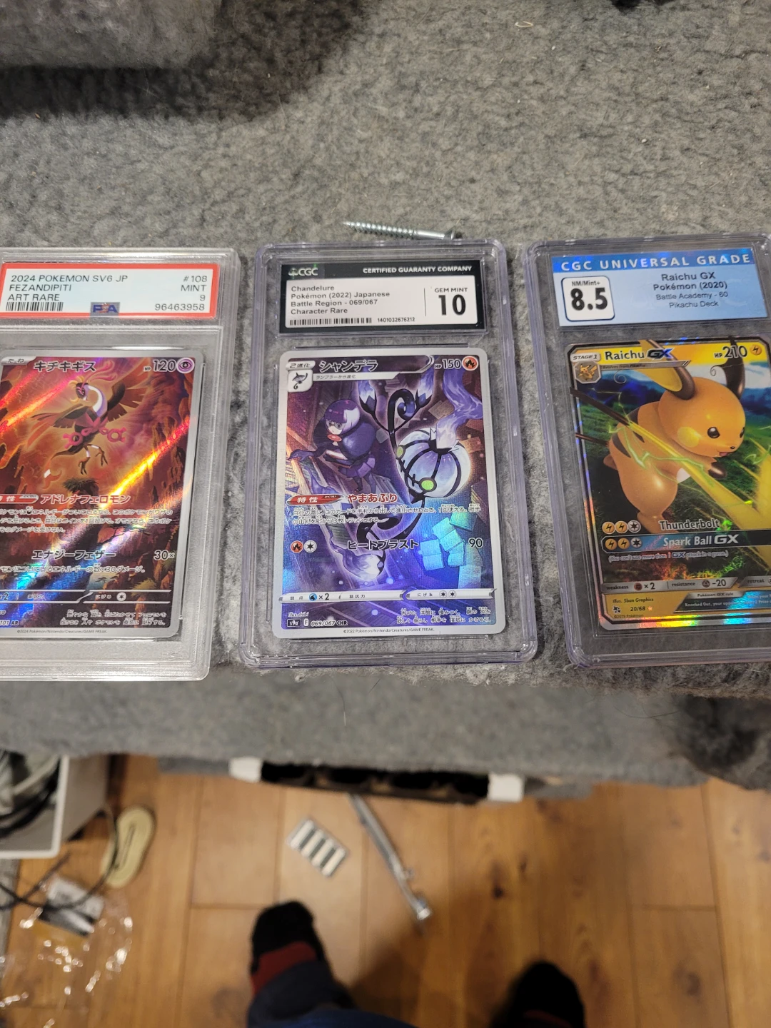 Pokemon Trading Cards - Fezandipiti, Chandelure, Raichu GX