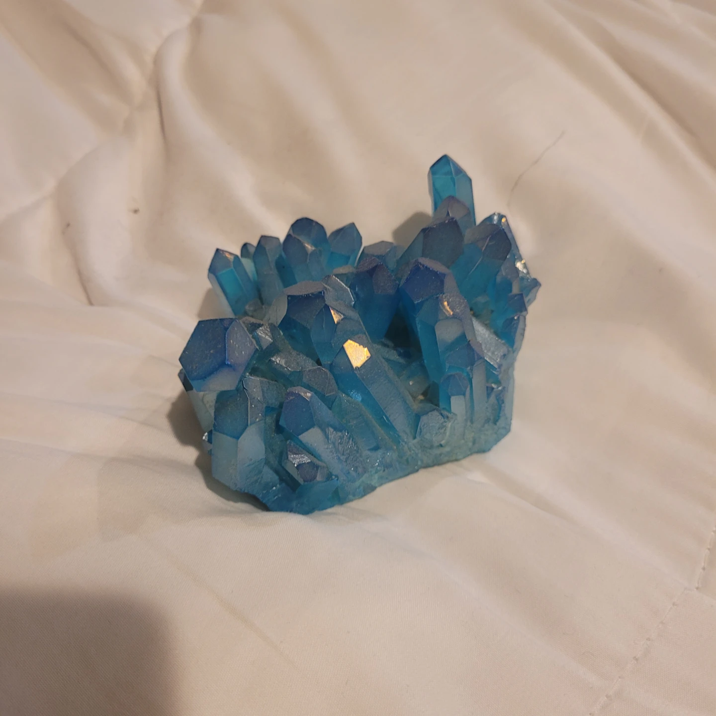 Blue Aura Quartz Cluster