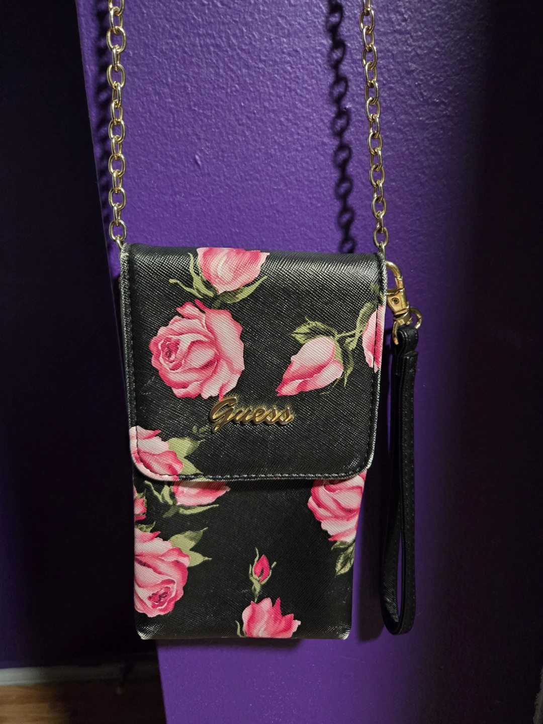 Guess Floral Rose Wallet/Phone Bag