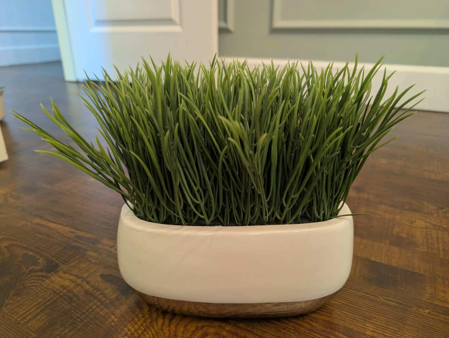 Potted Faux Grass Plant