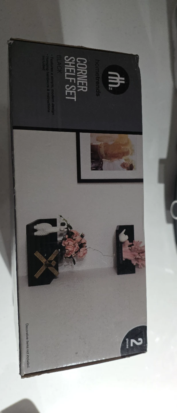 Hometrends Corner Shelf Set - Black