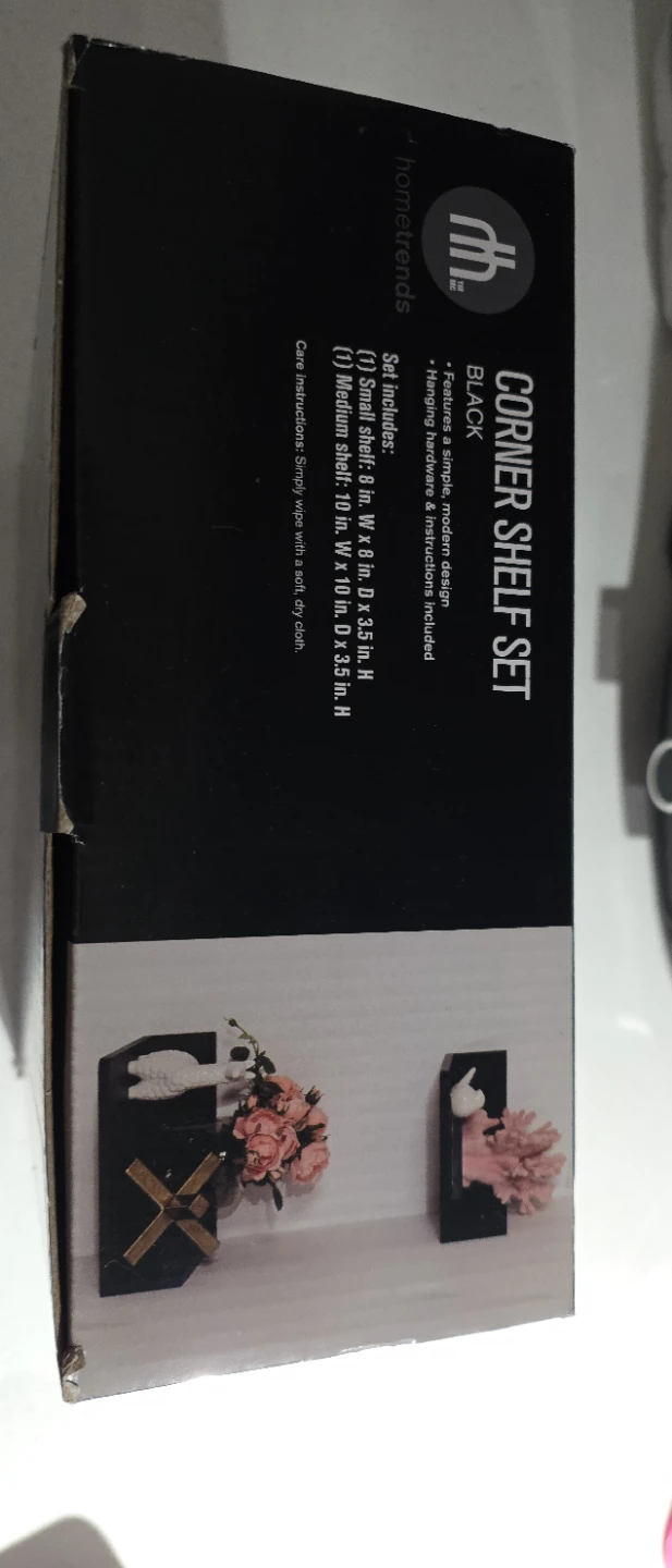 Hometrends Corner Shelf Set - Black - photo 2