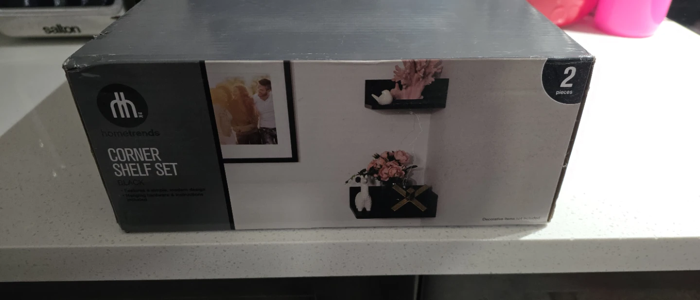 Hometrends Corner Shelf Set - Black - photo 3