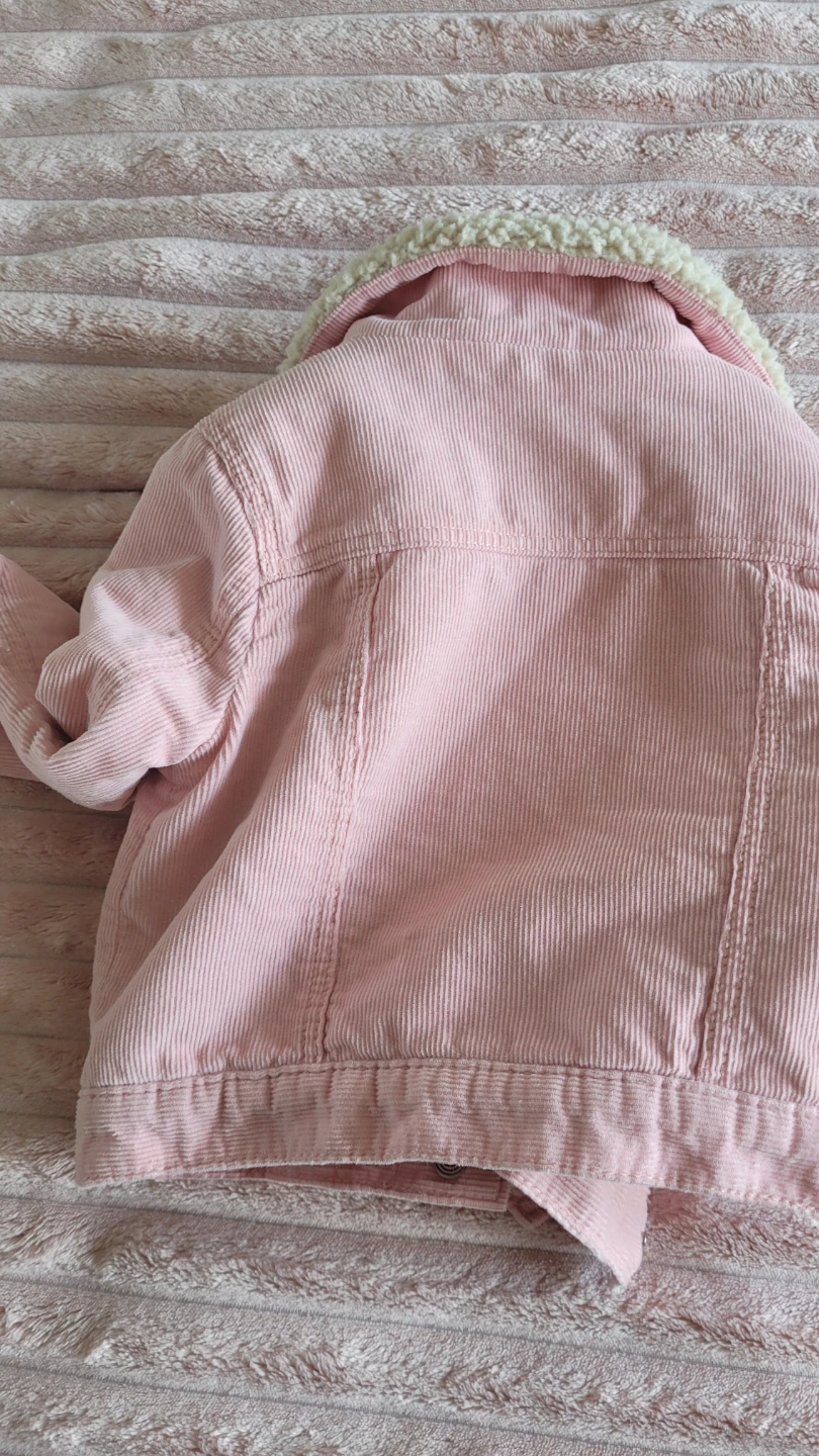 GAP DENIM Pink Corduroy Sherpa Lined Jacket - Toddler Size 2 - photo 3
