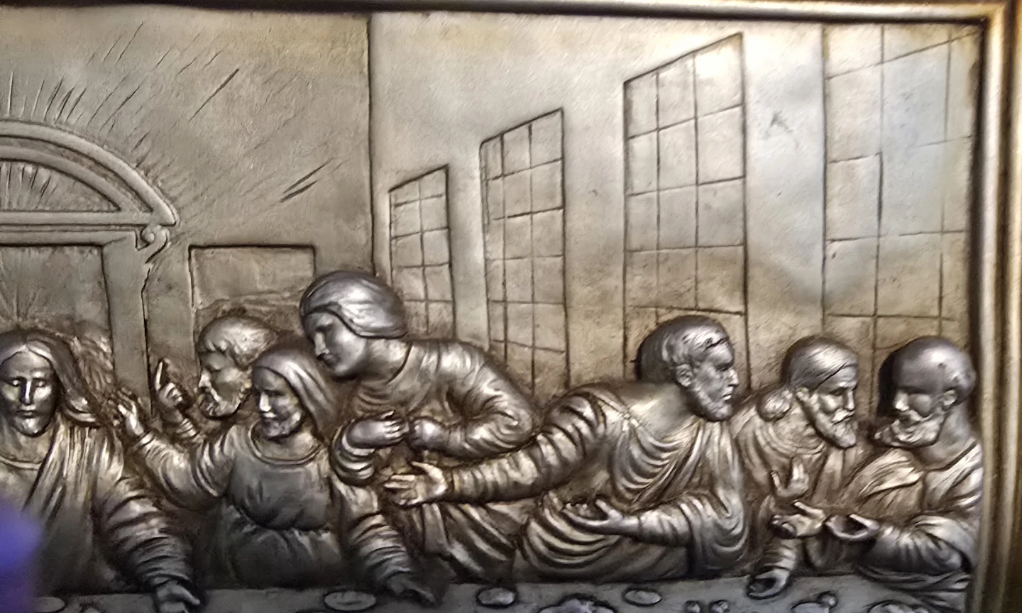 🥕Vintage Antique The Last Supper Relief Art - photo 2
