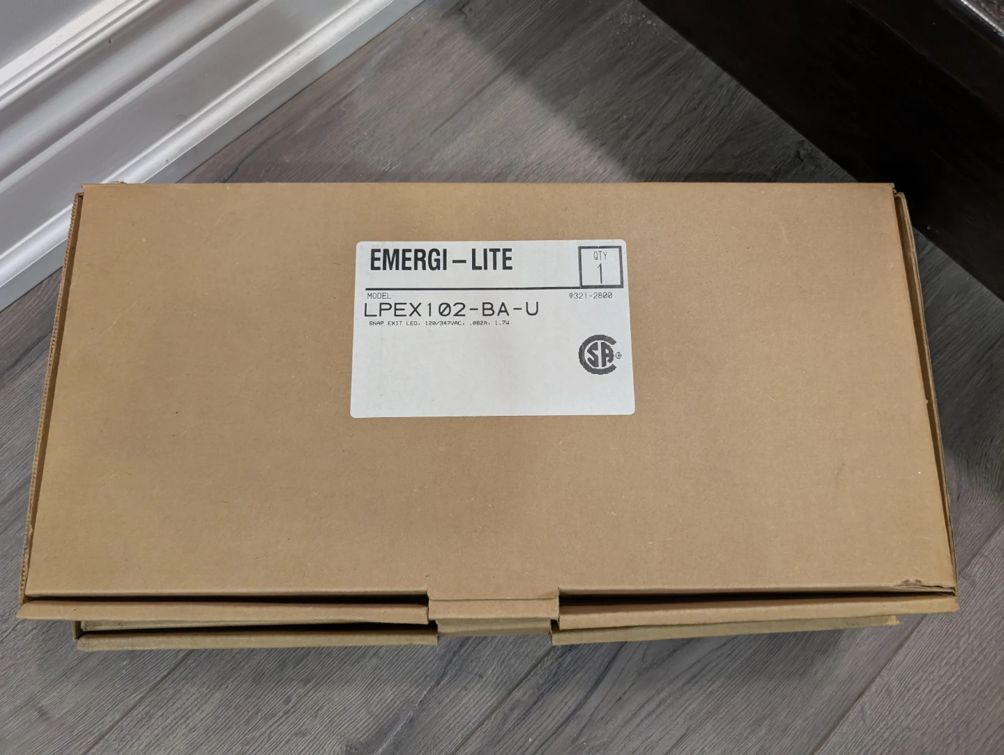 NIB - Commercial Industrial White Aluminum Emergency Exit Sign - photo 4