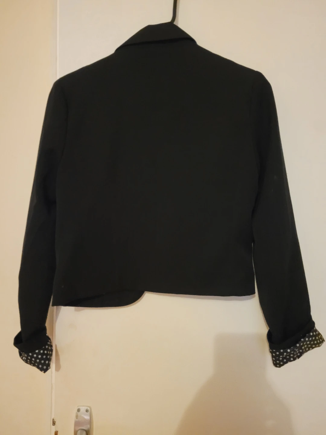 Black blazer with polka dot lining - photo 2