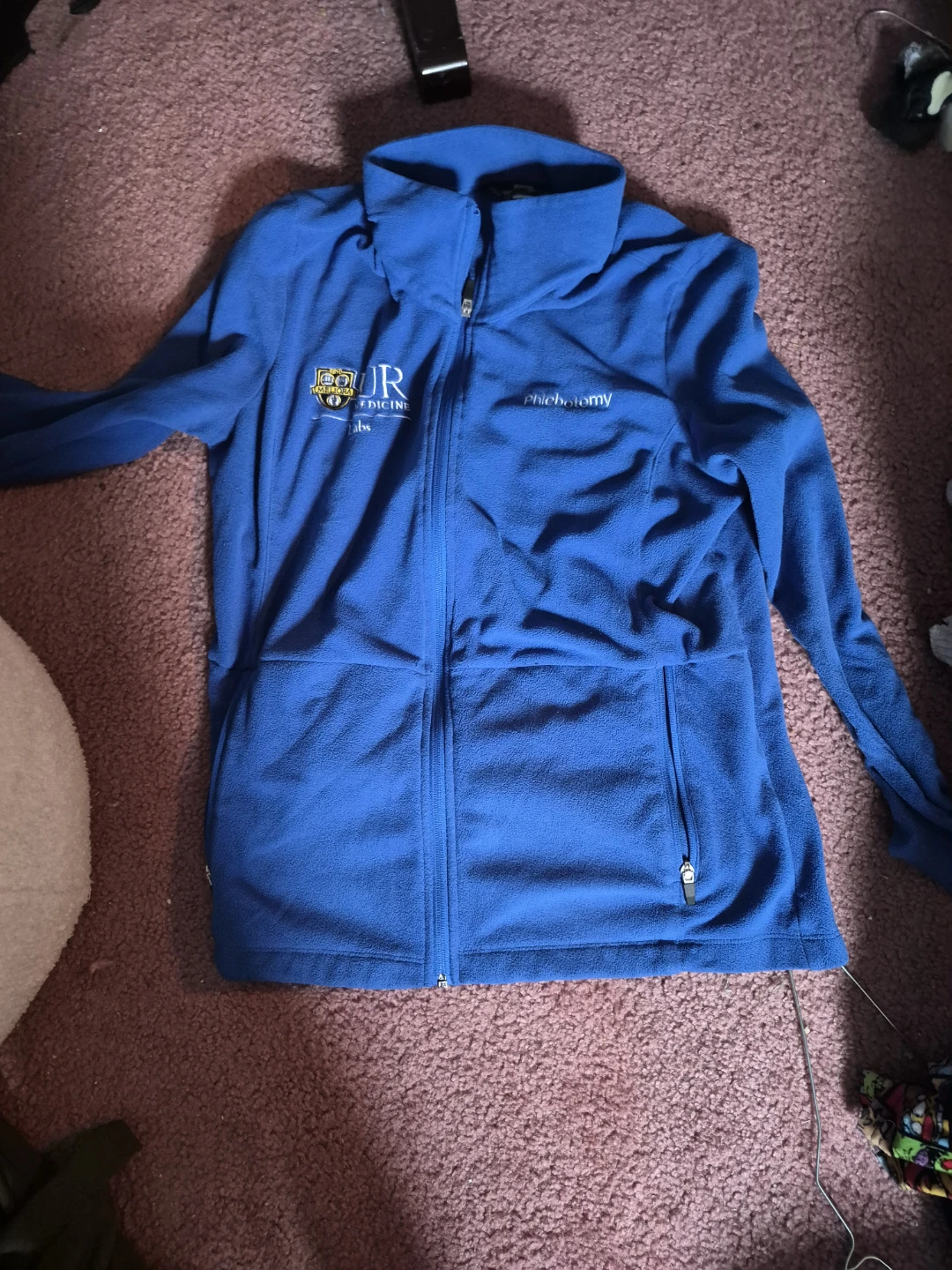 Royal Blue Phlebotomy Fleece Jacket