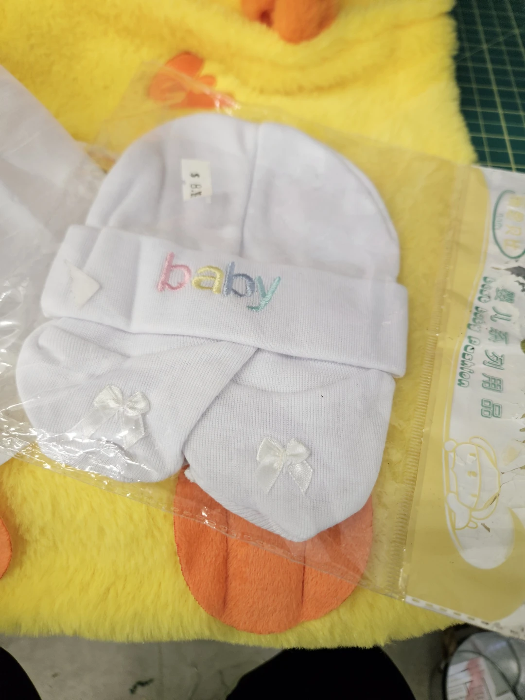 NWT White Dress, New Baby Hat, mitts, bag bundle - photo 2
