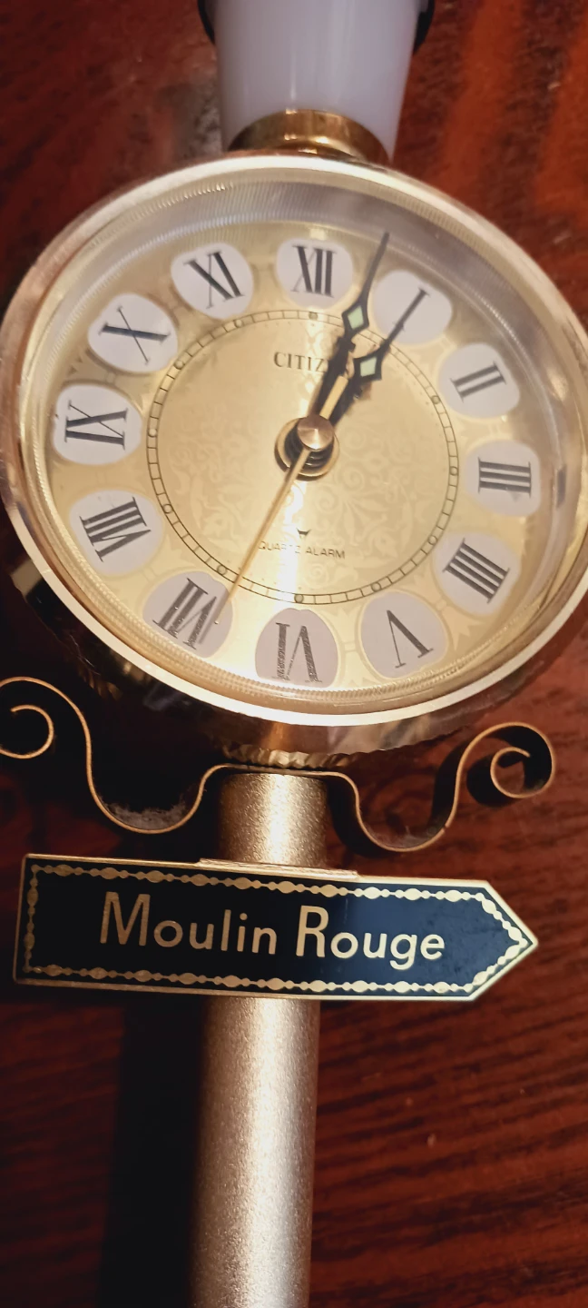 Citizen "Moulin Rouge"  Alarm Desk Clock  as is. - photo 4