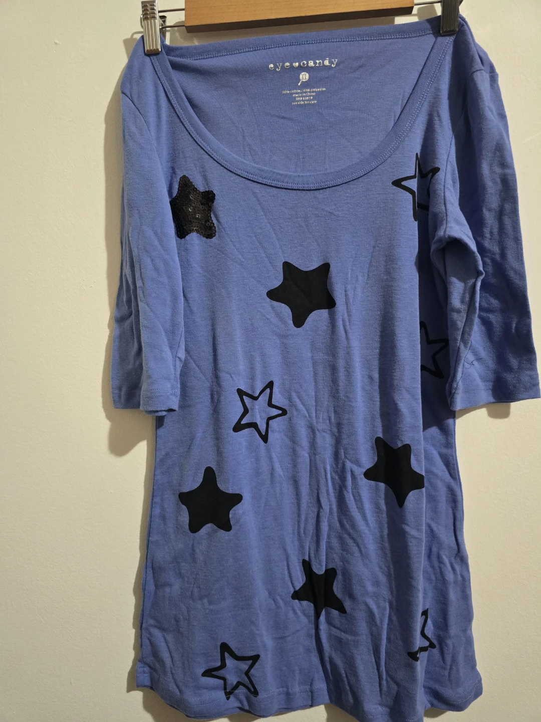 EyeCandy Blue Star Print T-Shirt XL - photo 2