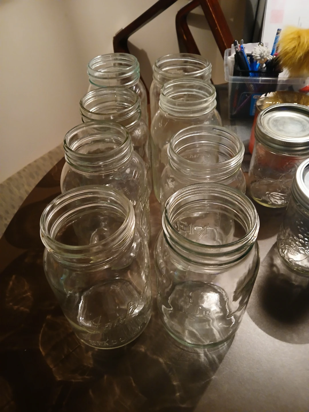 Assorted Canning Jars with Lids