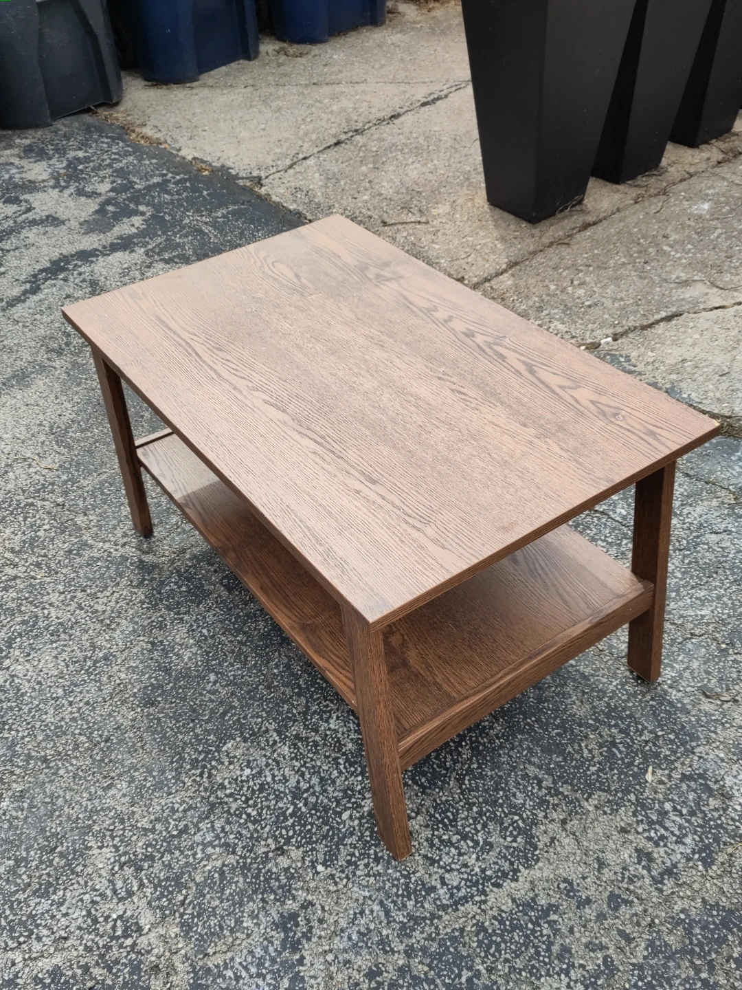 Wooden Coffee Table with Lower Shelf - photo 2