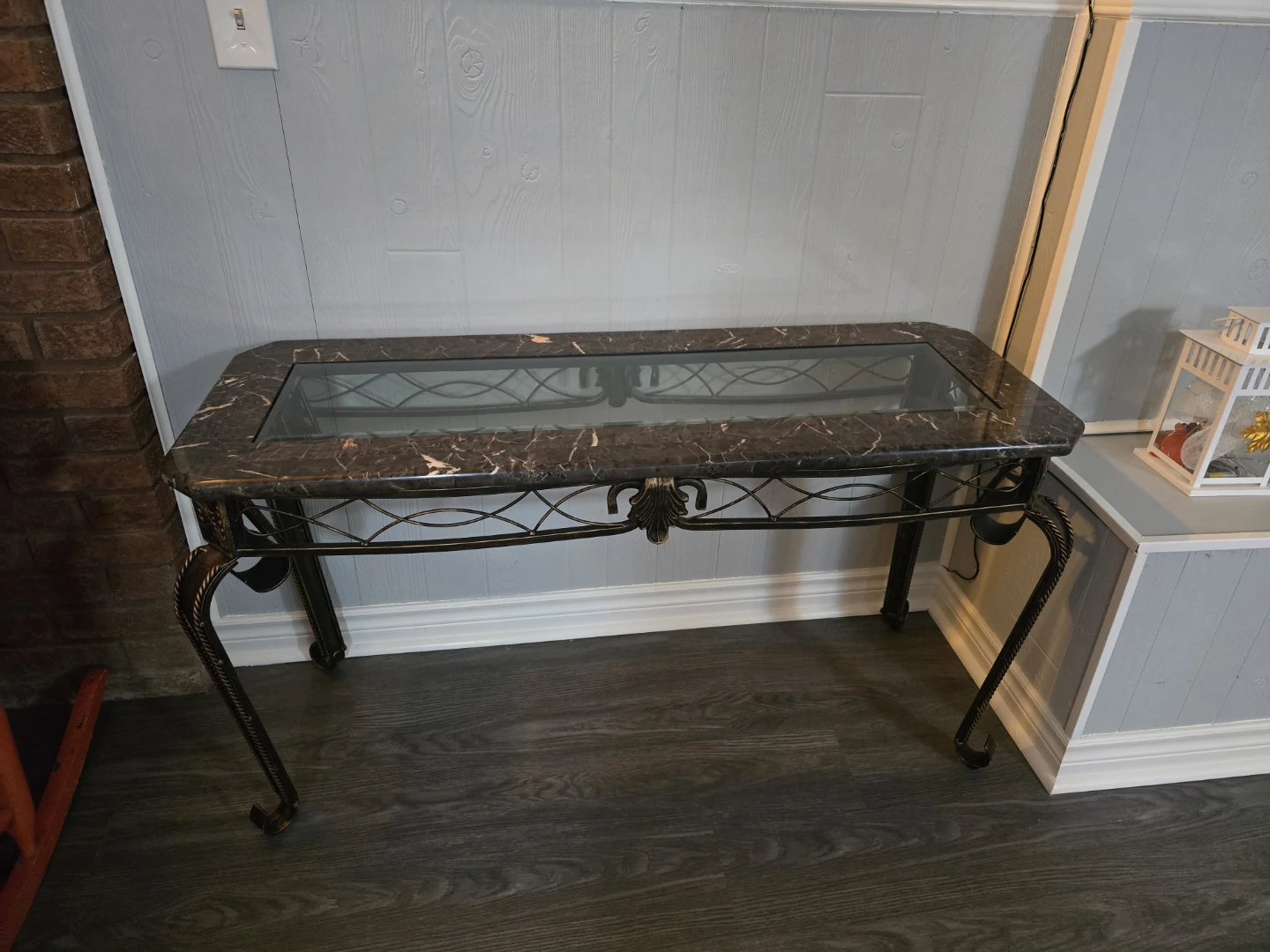 Marble Top Coffee Table with Glass Insert - photo 2
