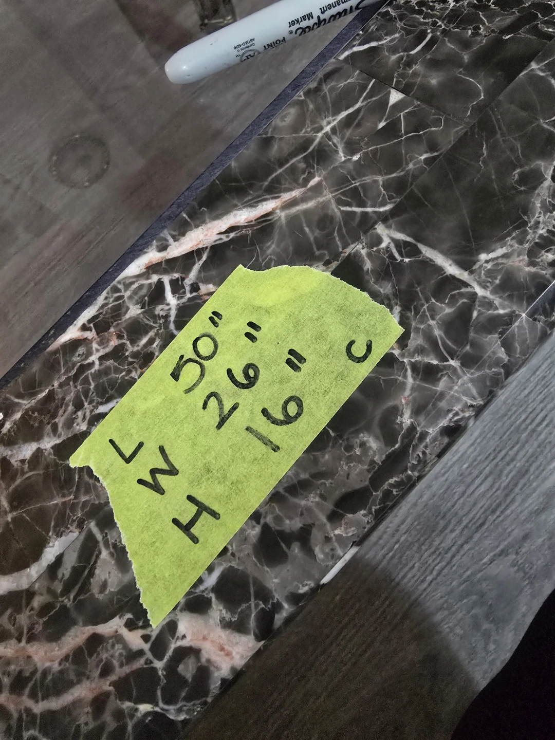Marble Top Coffee Table with Glass Insert - photo 4