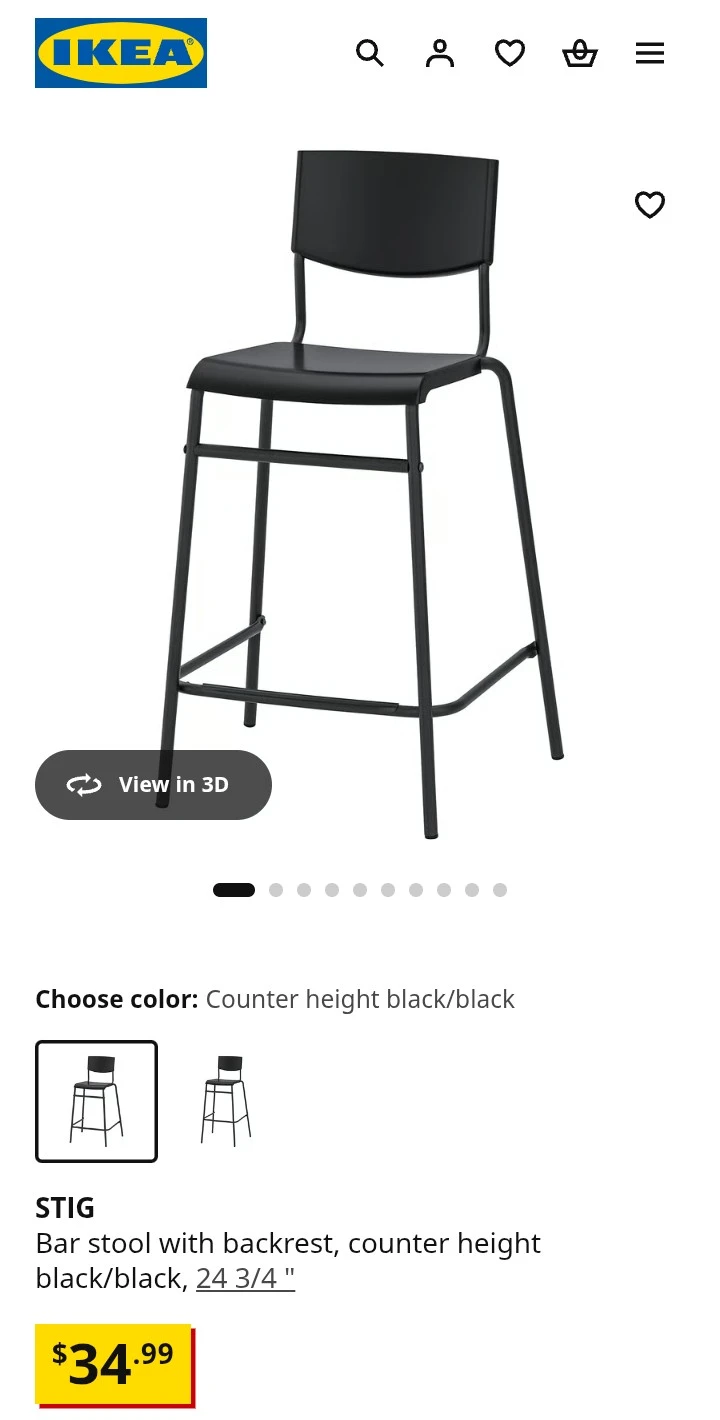 Ikea bar stool - photo 2