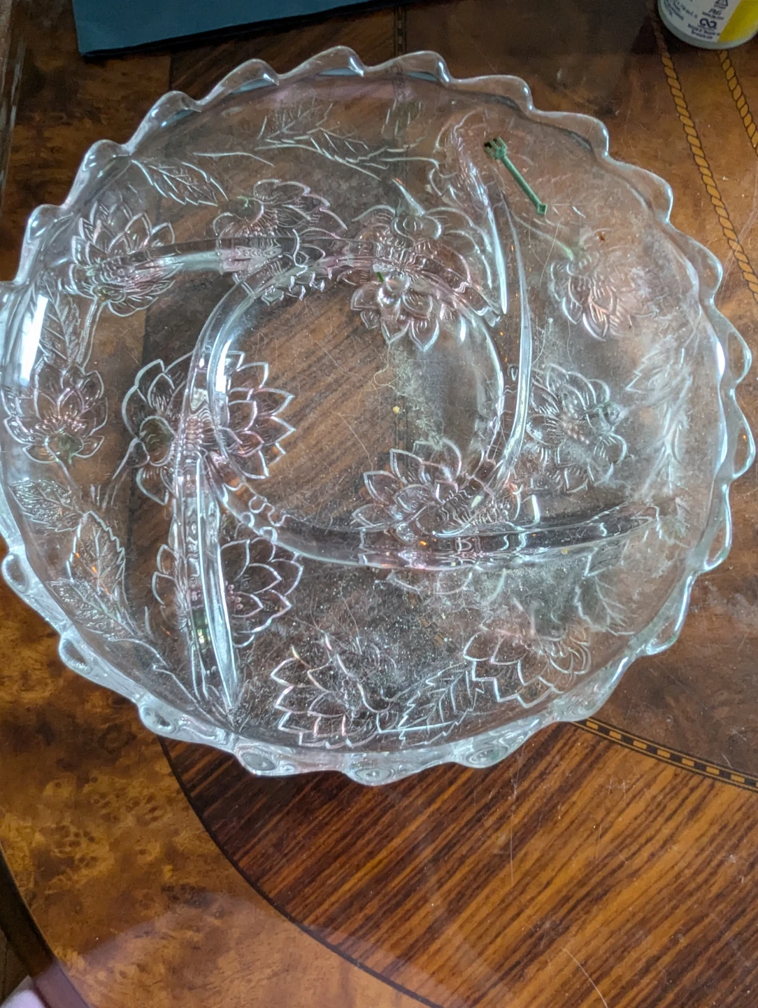 Glass Divided Serving Platter