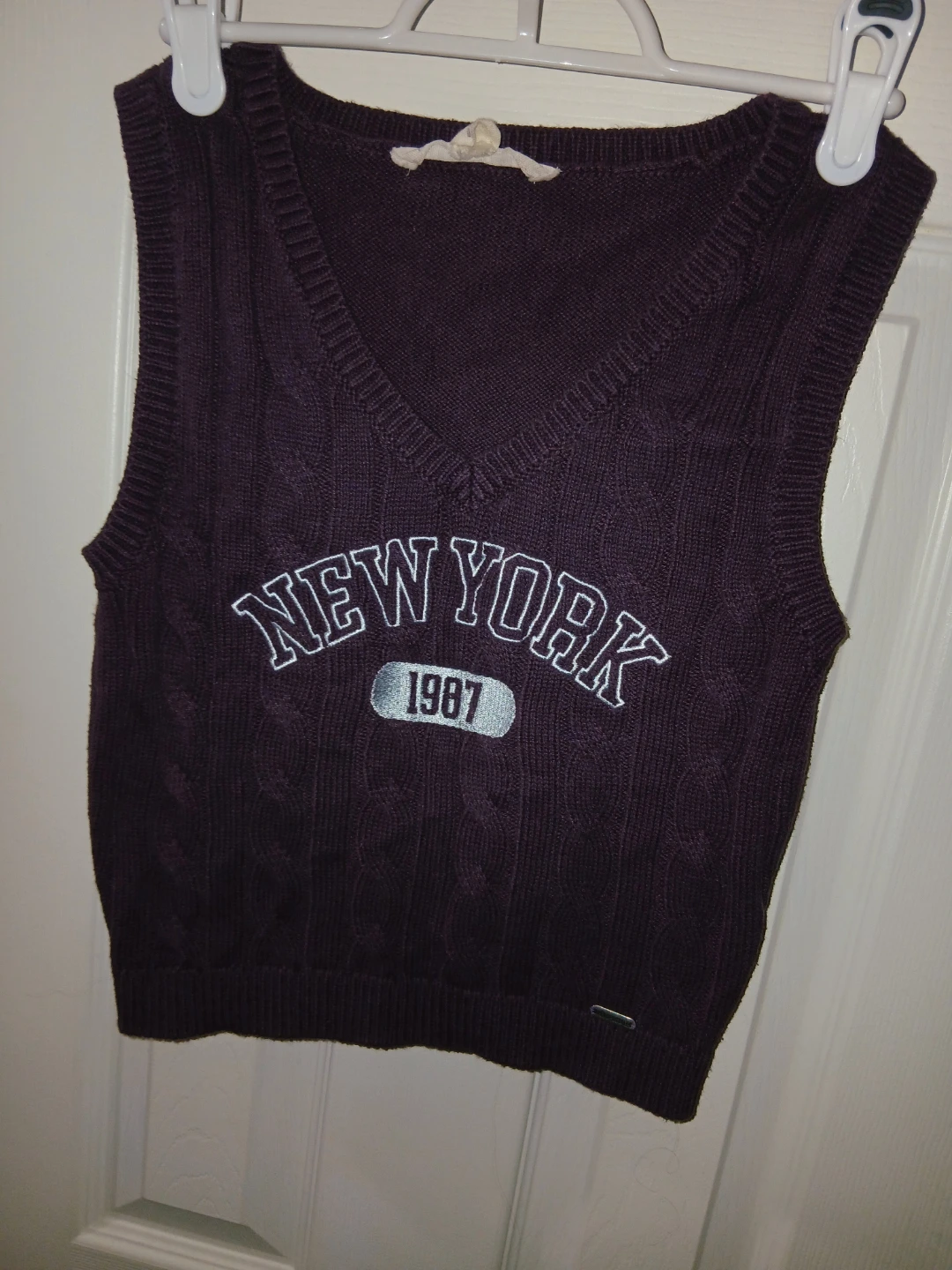 Forever21 Jean Skirt + Aeropostale Cable Knit Sweater Vest - photo 5